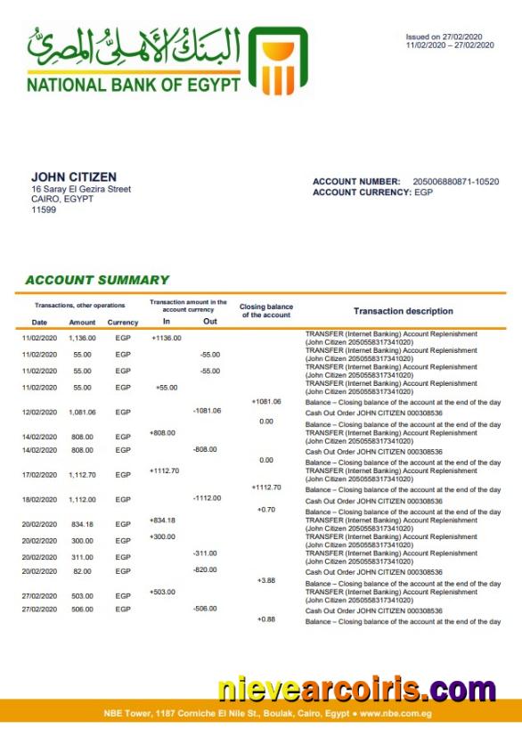 Egypt National Bank of Egypt